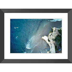 Three Surfers Framed Print - Lost Above