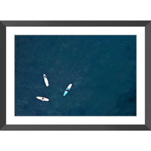 Three Surfers No Cliffs Framed Prints - Lost Above