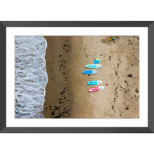 Paddle Boards on the Beach Framed Prints - Lost Above