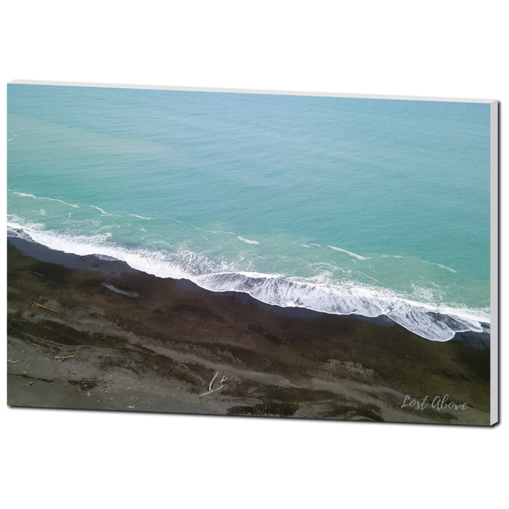 Black Sand Beach and Blue Water - Lost Above